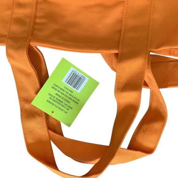 Trader Joe’s Halloween Orange Mini Totes Set Of Two New - Picture 4 of 5